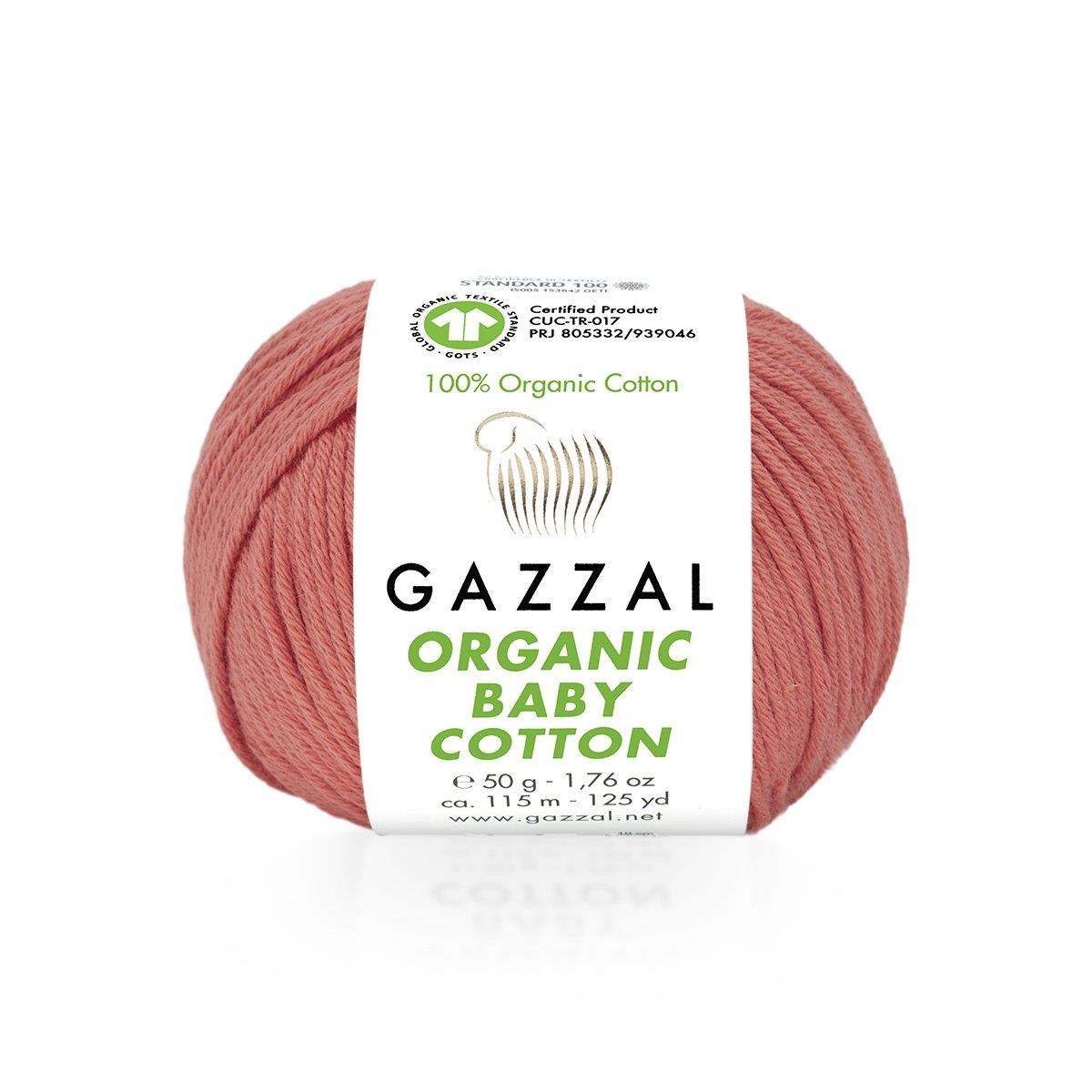 Gazzal Organic Baby Cotton Yarn 50g 419 – 100% Organic Cotton Yarn for Baby Knitting, Amigurumi, Crochet & Knitting Projects