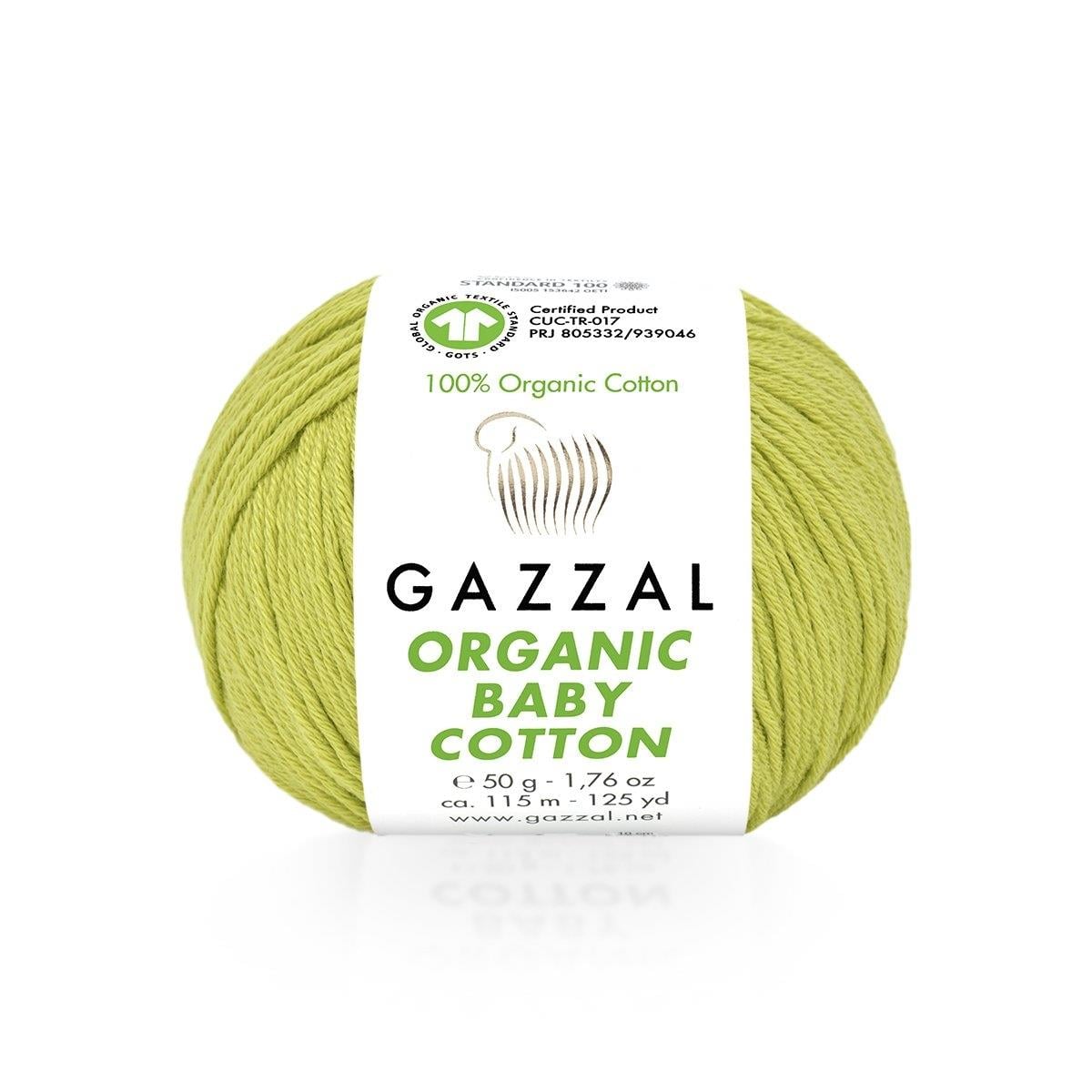 Gazzal Organic Baby Cotton Yarn 50g 426 – 100% Organic Cotton Yarn for Baby Knitting, Amigurumi, Crochet & Knitting Projects