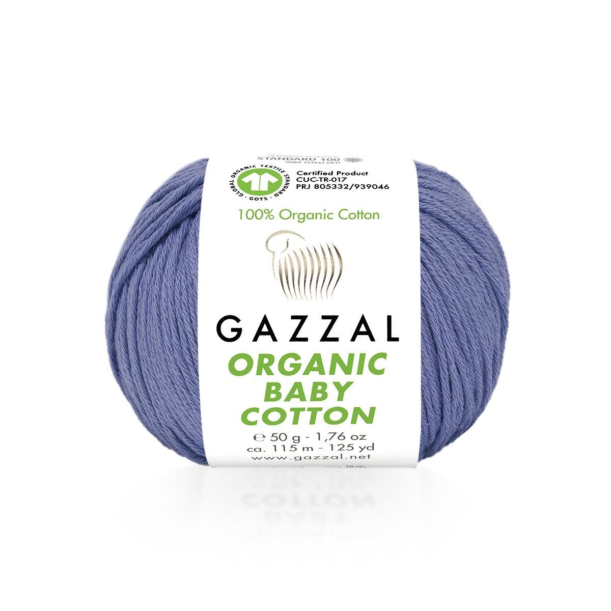 Gazzal Organic Baby Cotton Yarn 50g 428 – 100% Organic Cotton Yarn for Baby Knitting, Amigurumi, Crochet & Knitting Projects