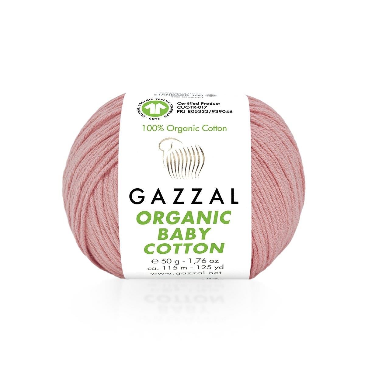 Gazzal Organic Baby Cotton Yarn 50g 425 – 100% Organic Cotton Yarn for Baby Knitting, Amigurumi, Crochet & Knitting Projects