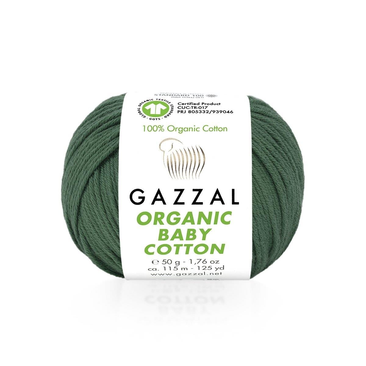Gazzal Organic Baby Cotton Yarn 50g 427 – 100% Organic Cotton Yarn for Baby Knitting, Amigurumi, Crochet & Knitting Projects