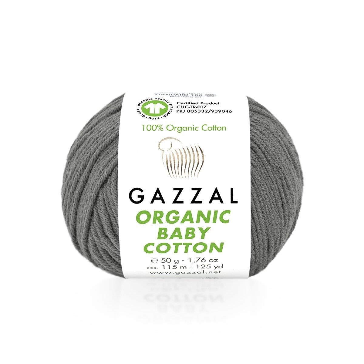 Gazzal Organic Baby Cotton Yarn 50g 435 – 100% Organic Cotton Yarn for Baby Knitting, Amigurumi, Crochet & Knitting Projects