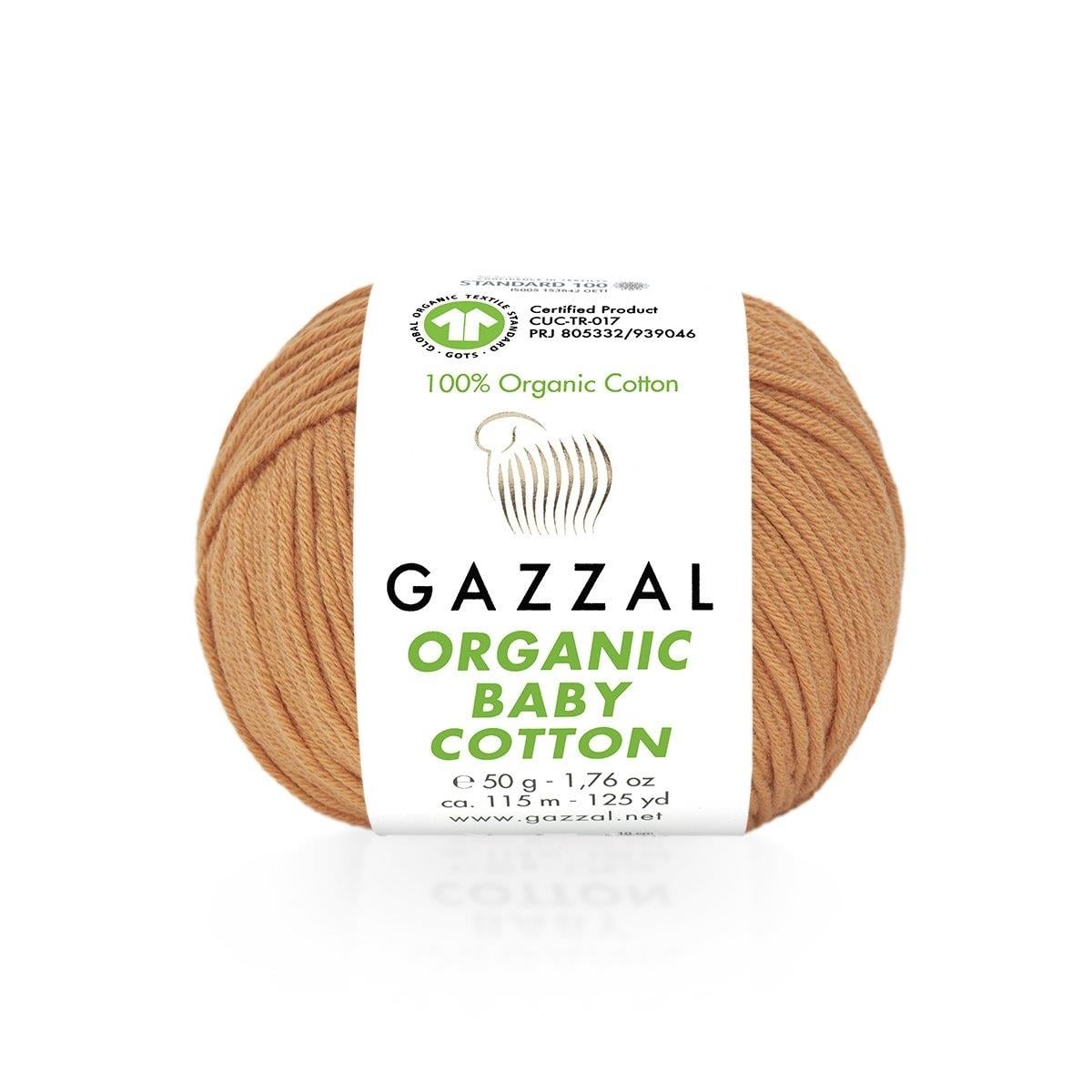 Gazzal Organic Baby Cotton Yarn 50g 438 – 100% Organic Cotton Yarn for Baby Knitting, Amigurumi, Crochet & Knitting Projects