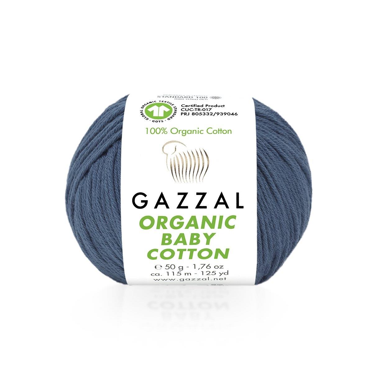 Gazzal Organic Baby Cotton Yarn 50g 434 – 100% Organic Cotton Yarn for Baby Knitting, Amigurumi, Crochet & Knitting Projects
