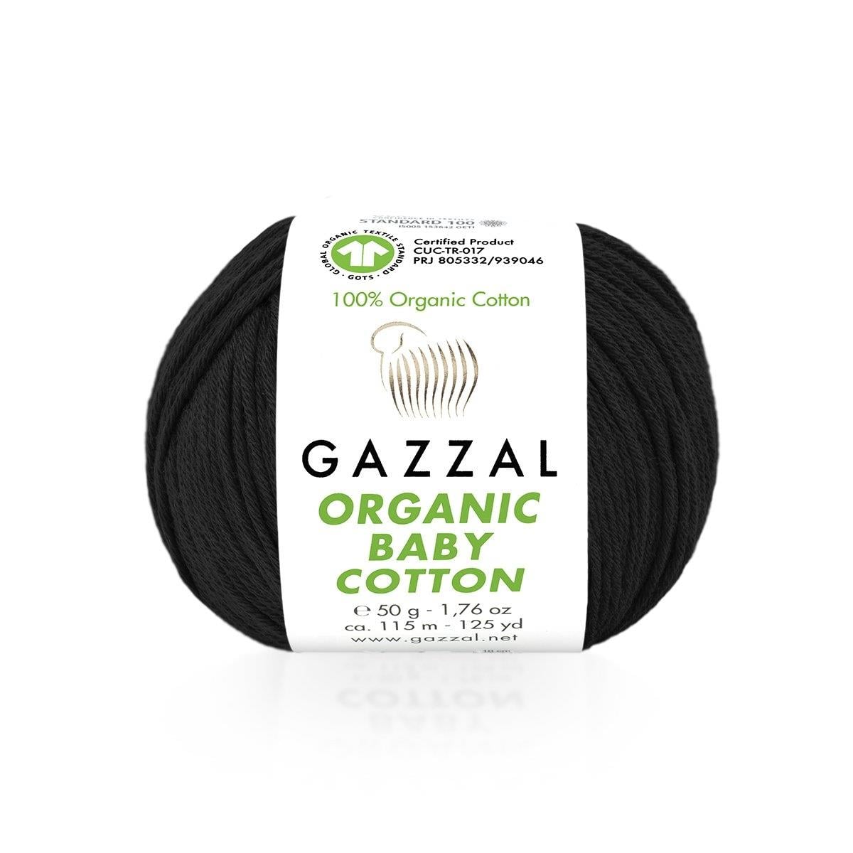 Gazzal Organic Baby Cotton Yarn 50g 430 – 100% Organic Cotton Yarn for Baby Knitting, Amigurumi, Crochet & Knitting Projects