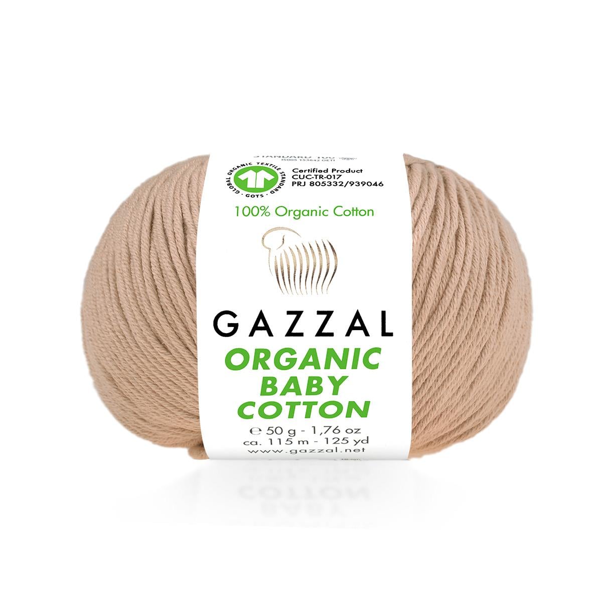 Gazzal Organic Baby Cotton Yarn 50g 441 – 100% Organic Cotton Yarn for Baby Knitting, Amigurumi, Crochet & Knitting Projects