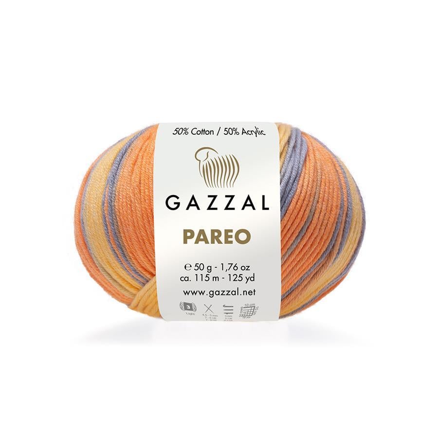 Gazzal Pareo Yarn 50g 10420 – Lightweight Cotton Blend Yarn for Summer Tops, Shawls, Beachwear & Crochet Projects