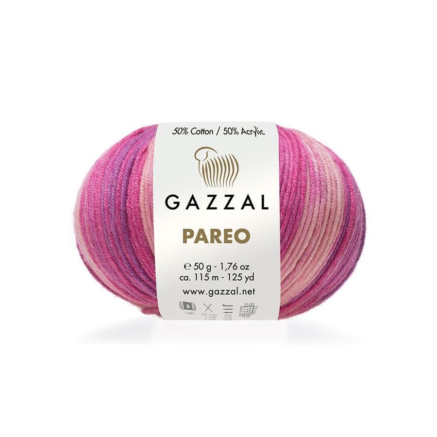 Gazzal Pareo Yarn 50g 10421 – Lightweight Cotton Blend Yarn for Summer Tops, Shawls, Beachwear & Crochet Projects