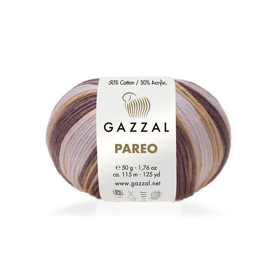 Gazzal Pareo Yarn 50g 10425 – Lightweight Cotton Blend Yarn for Summer Tops, Shawls, Beachwear & Crochet Projects