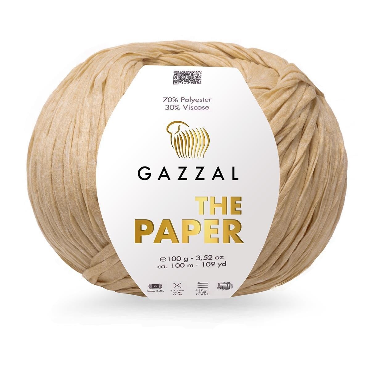 Gazzal The Paper Raffia Yarn 100g 3957 – Natural Paper Raffia Yarn for Bags, Hats & Summer Accessories
