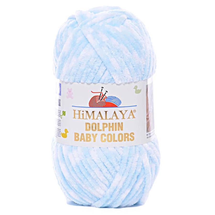 Himalaya Dolphin Baby Color Yarn 100g 425 – Multicolor Super Soft Velvet Chenille Yarn for Baby Knitting, Amigurumi, Crochet & Plush Projects