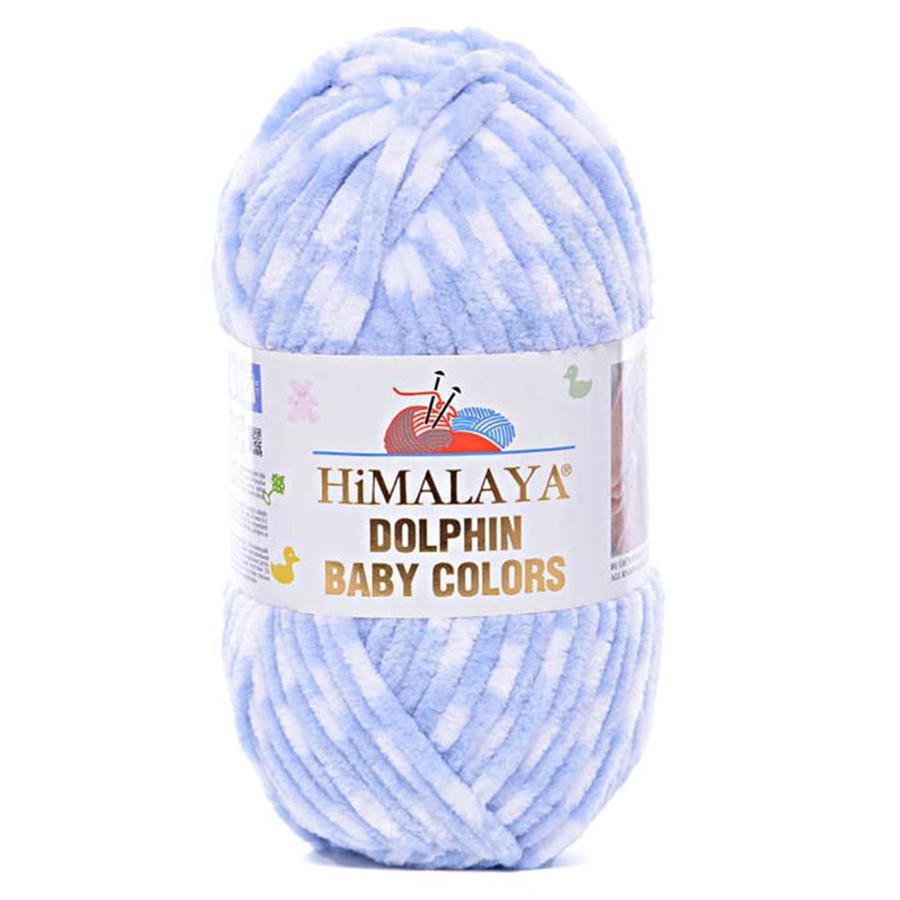 Himalaya Dolphin Baby Color Yarn 100g 430 – Multicolor Super Soft Velvet Chenille Yarn for Baby Knitting, Amigurumi, Crochet & Plush Projects