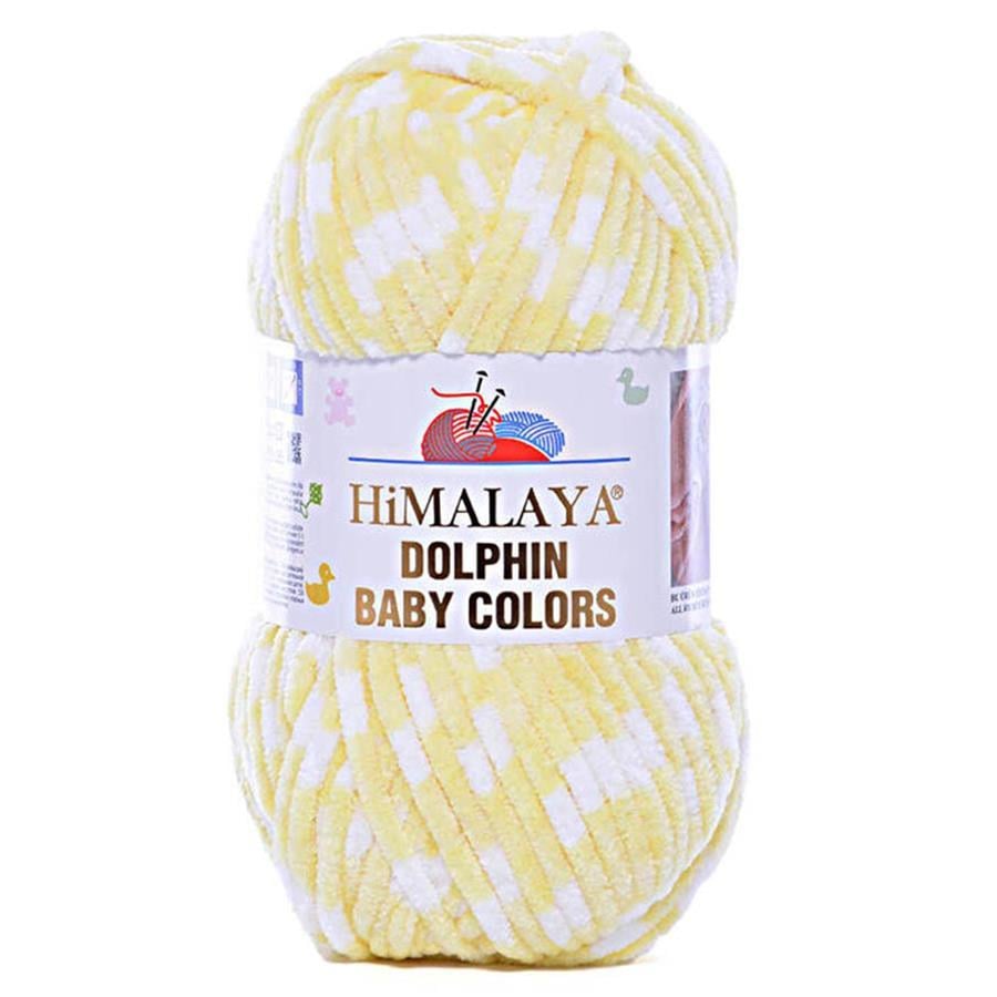 Himalaya Dolphin Baby Color Yarn 100g 426 – Multicolor Super Soft Velvet Chenille Yarn for Baby Knitting, Amigurumi, Crochet & Plush Projects
