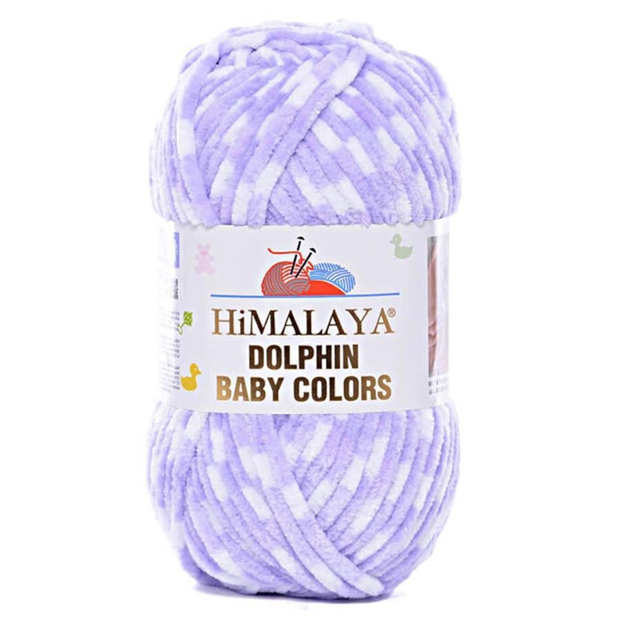 Himalaya Dolphin Baby Color Yarn 100g 429 – Multicolor Super Soft Velvet Chenille Yarn for Baby Knitting, Amigurumi, Crochet & Plush Projects