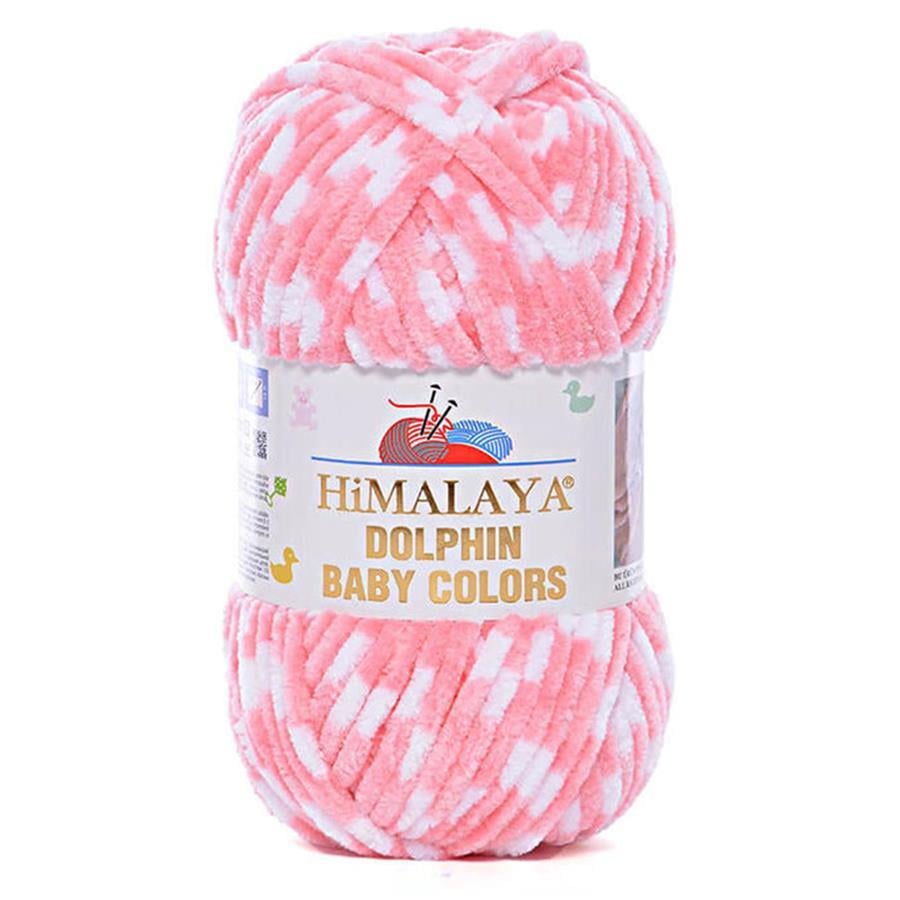 Himalaya Dolphin Baby Color Yarn 100g 427 – Multicolor Super Soft Velvet Chenille Yarn for Baby Knitting, Amigurumi, Crochet & Plush Projects