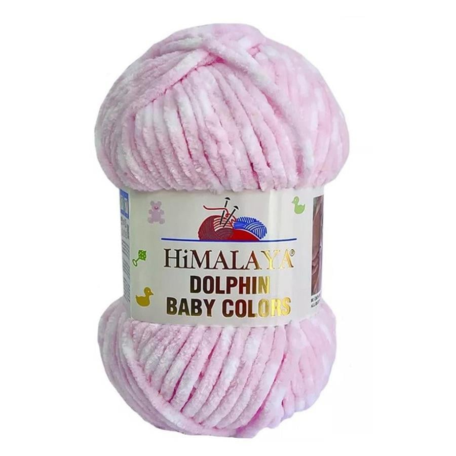 Himalaya Dolphin Baby Color Yarn 100g 424 – Multicolor Super Soft Velvet Chenille Yarn for Baby Knitting, Amigurumi, Crochet & Plush Projects
