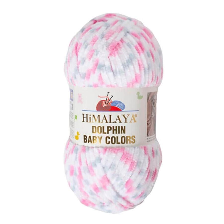 Himalaya Dolphin Baby Color Yarn 100g 418 – Multicolor Super Soft Velvet Chenille Yarn for Baby Knitting, Amigurumi, Crochet & Plush Projects