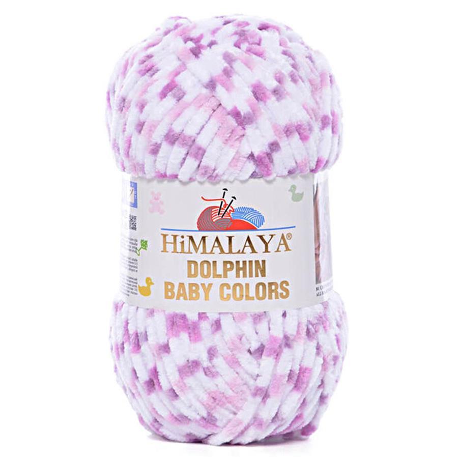 Himalaya Dolphin Baby Color Yarn 100g 419 – Multicolor Super Soft Velvet Chenille Yarn for Baby Knitting, Amigurumi, Crochet & Plush Projects