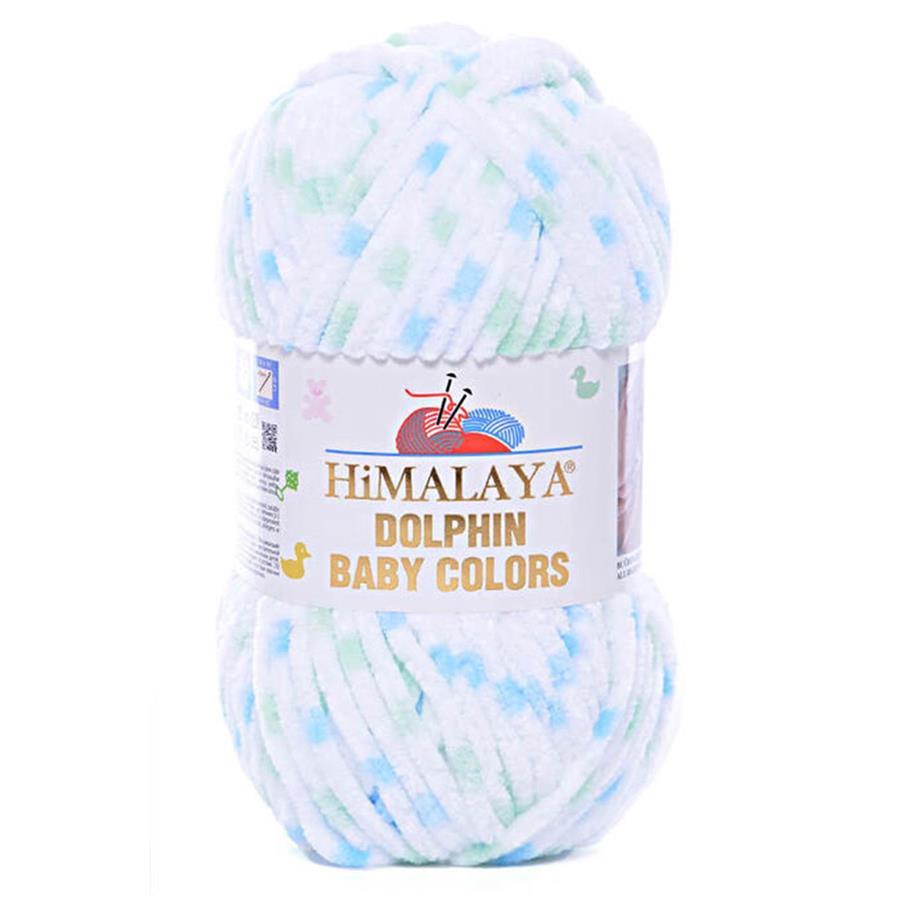 Himalaya Dolphin Baby Color Yarn 100g 409 – Multicolor Super Soft Velvet Chenille Yarn for Baby Knitting, Amigurumi, Crochet & Plush Projects