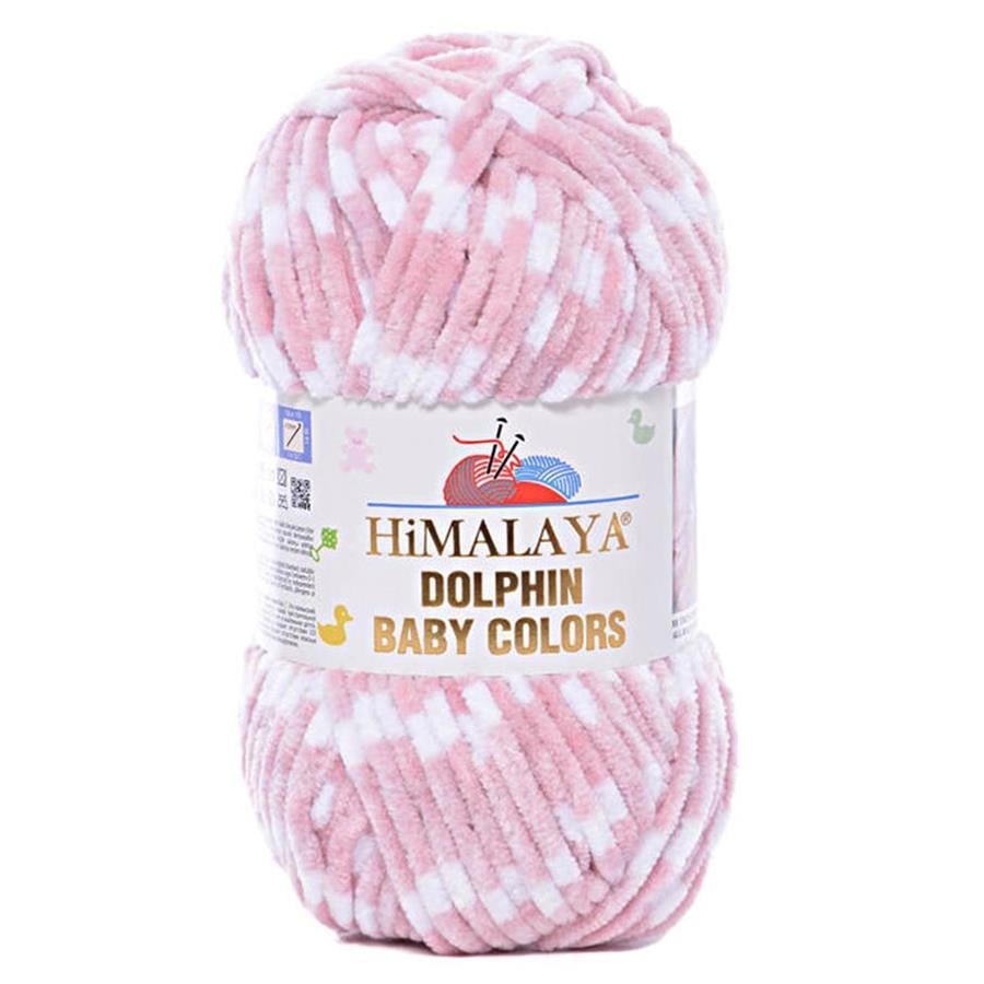 Himalaya Dolphin Baby Color Yarn 100g 428 – Multicolor Super Soft Velvet Chenille Yarn for Baby Knitting, Amigurumi, Crochet & Plush Projects
