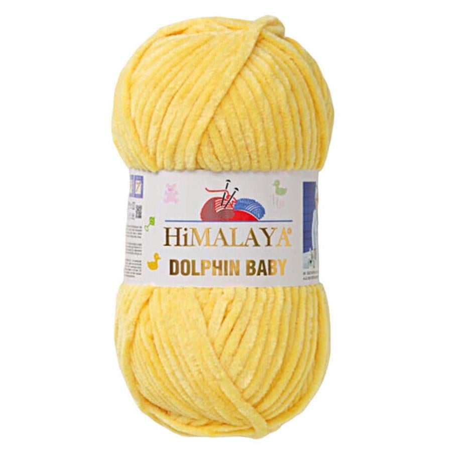 Himalaya Dolphin Baby Chenille Yarn 100g 80313 – Super Soft Velvet Chenille Yarn for Baby Knitting, Amigurumi, Crochet & Plush Projects
