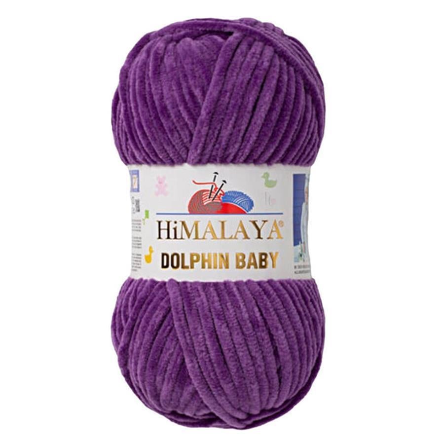 Himalaya Dolphin Baby Chenille Yarn 100g 80340 – Super Soft Velvet Chenille Yarn for Baby Knitting, Amigurumi, Crochet & Plush Projects