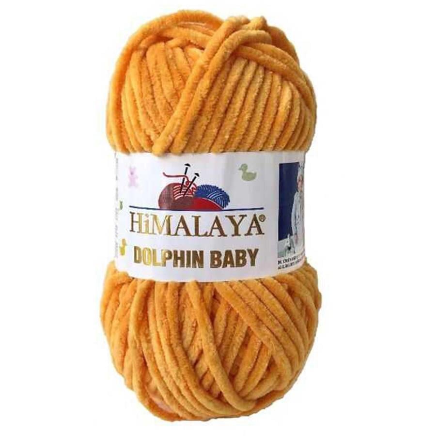 Himalaya Dolphin Baby Chenille Yarn 100g 80368 – Super Soft Velvet Chenille Yarn for Baby Knitting, Amigurumi, Crochet & Plush Projects