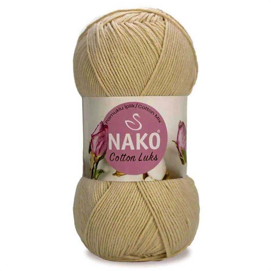 Nako Cotton Luks Yarn 100g 97582 – Soft Cotton Yarn for Knitting, Crochet & Summer Projects