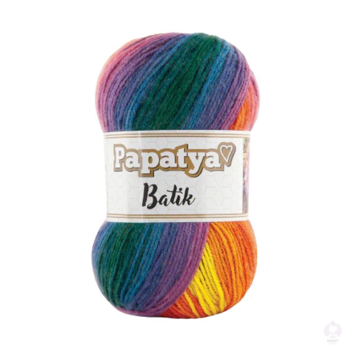 Papatya Batik Yarn 100g 13 – Multicolor Acrylic Yarn for Knitting & Crochet Projects