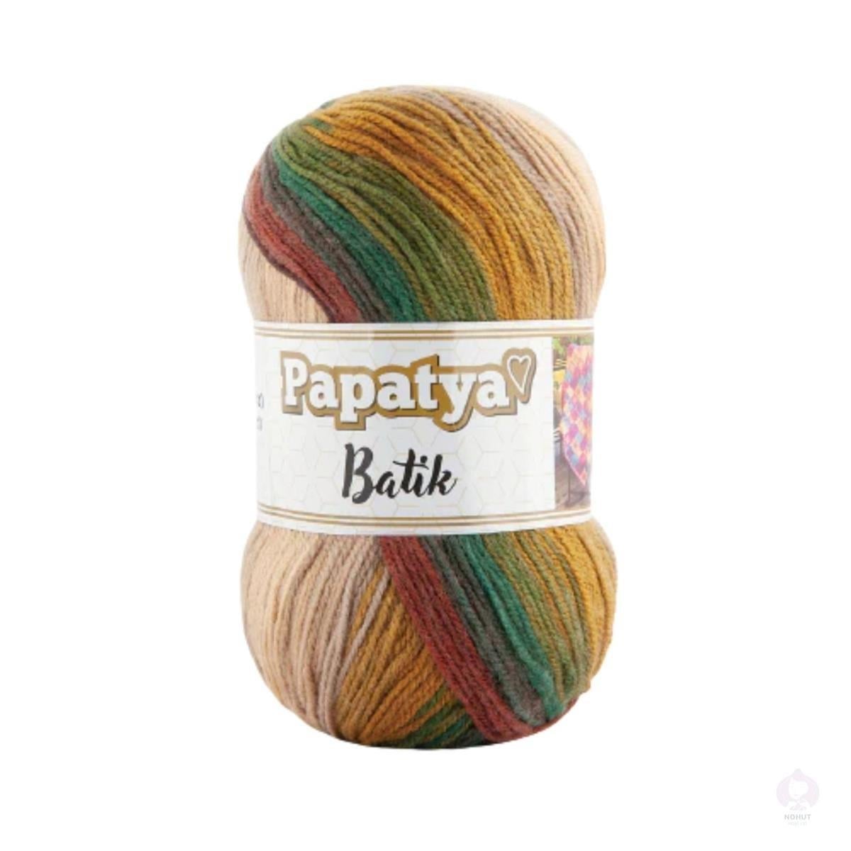 Papatya Batik Yarn 100g 35 – Multicolor Acrylic Yarn for Knitting & Crochet Projects