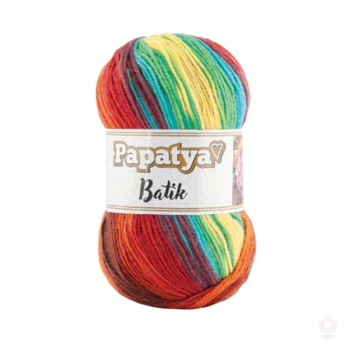 Papatya Batik Yarn 100g 39 – Multicolor Acrylic Yarn for Knitting & Crochet Projects