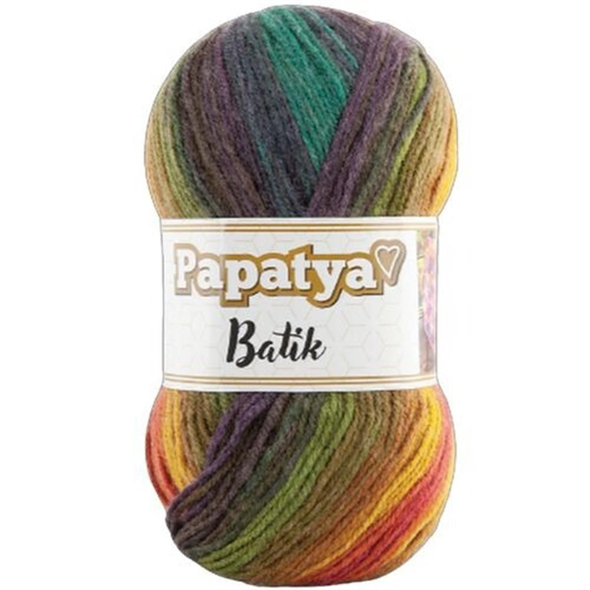 Papatya Batik Yarn 100g 43 – Multicolor Acrylic Yarn for Knitting & Crochet Projects