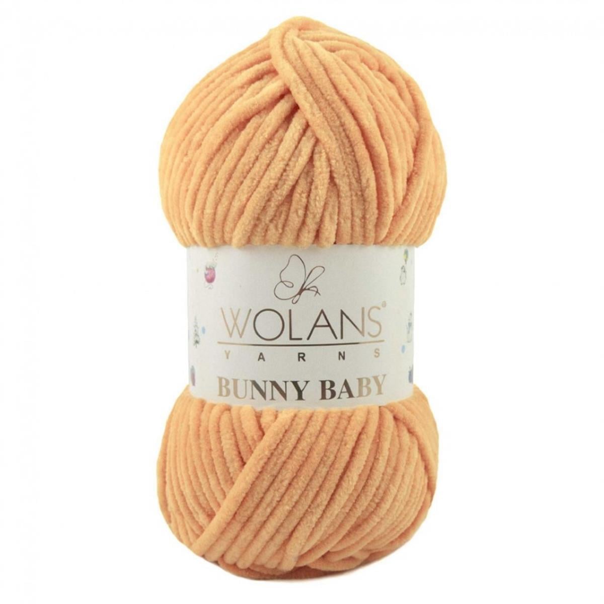 Wolans Bunny Baby Chenille Velvet Yarn 39  Egg Nog – Super Bulky Soft Chenille Yarn for Amigurumi, Baby Blankets & Plush Toys