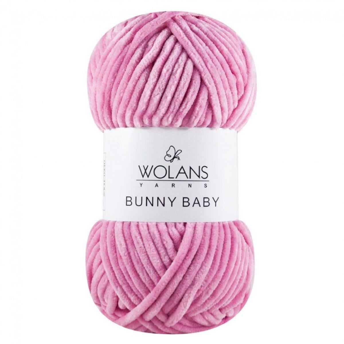 Wolans Bunny Baby Chenille Velvet Yarn06 Dark Pink – Super Bulky Soft Chenille Yarn for Amigurumi, Baby Blankets & Plush Toys