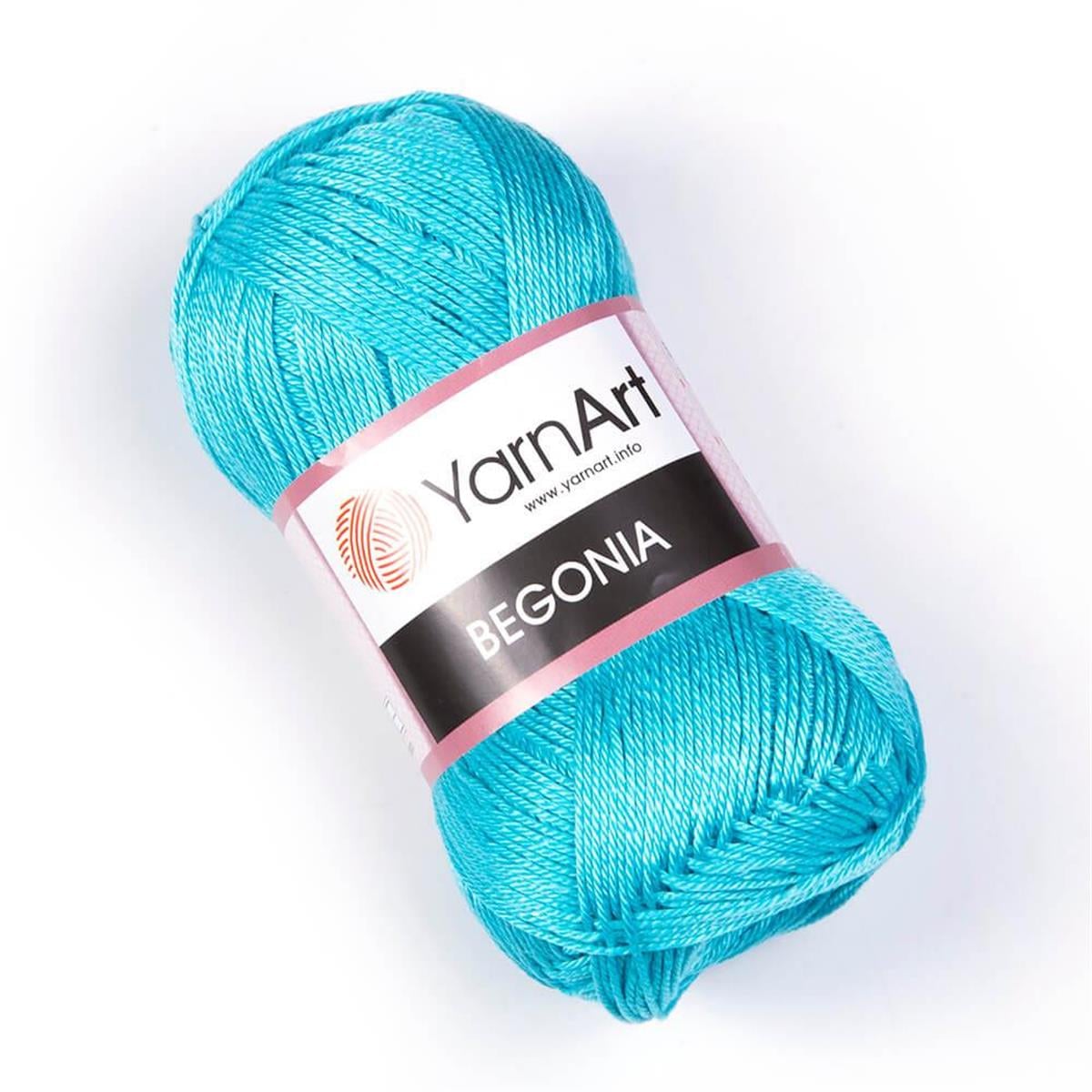 YarnArt Begonia Yarn 50g 0008 – 100% Mercerized Cotton Yarn for Knitting, Crochet, Baby & Summer Projects