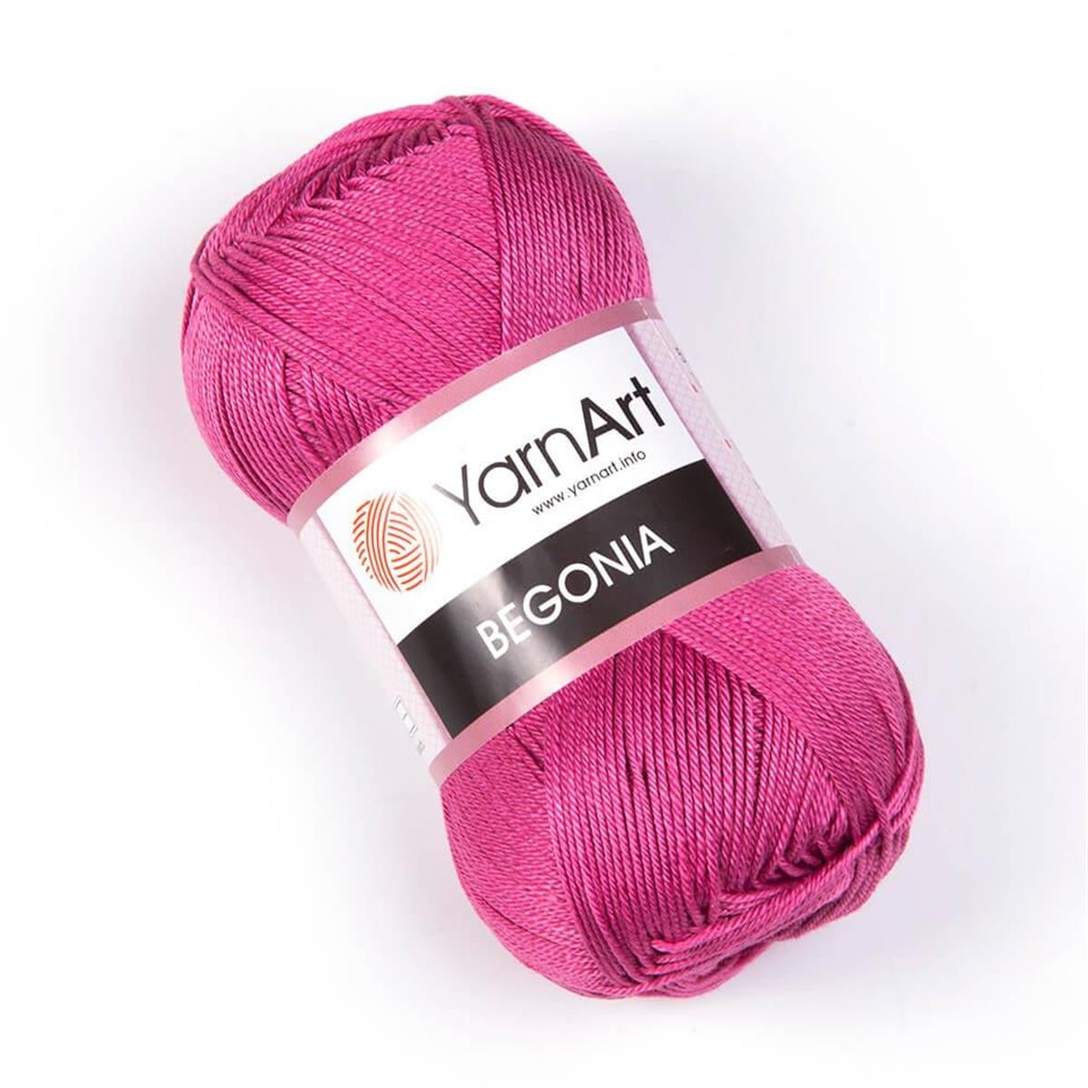 YarnArt Begonia Yarn 50g 0075 – 100% Mercerized Cotton Yarn for Knitting, Crochet, Baby & Summer Projects