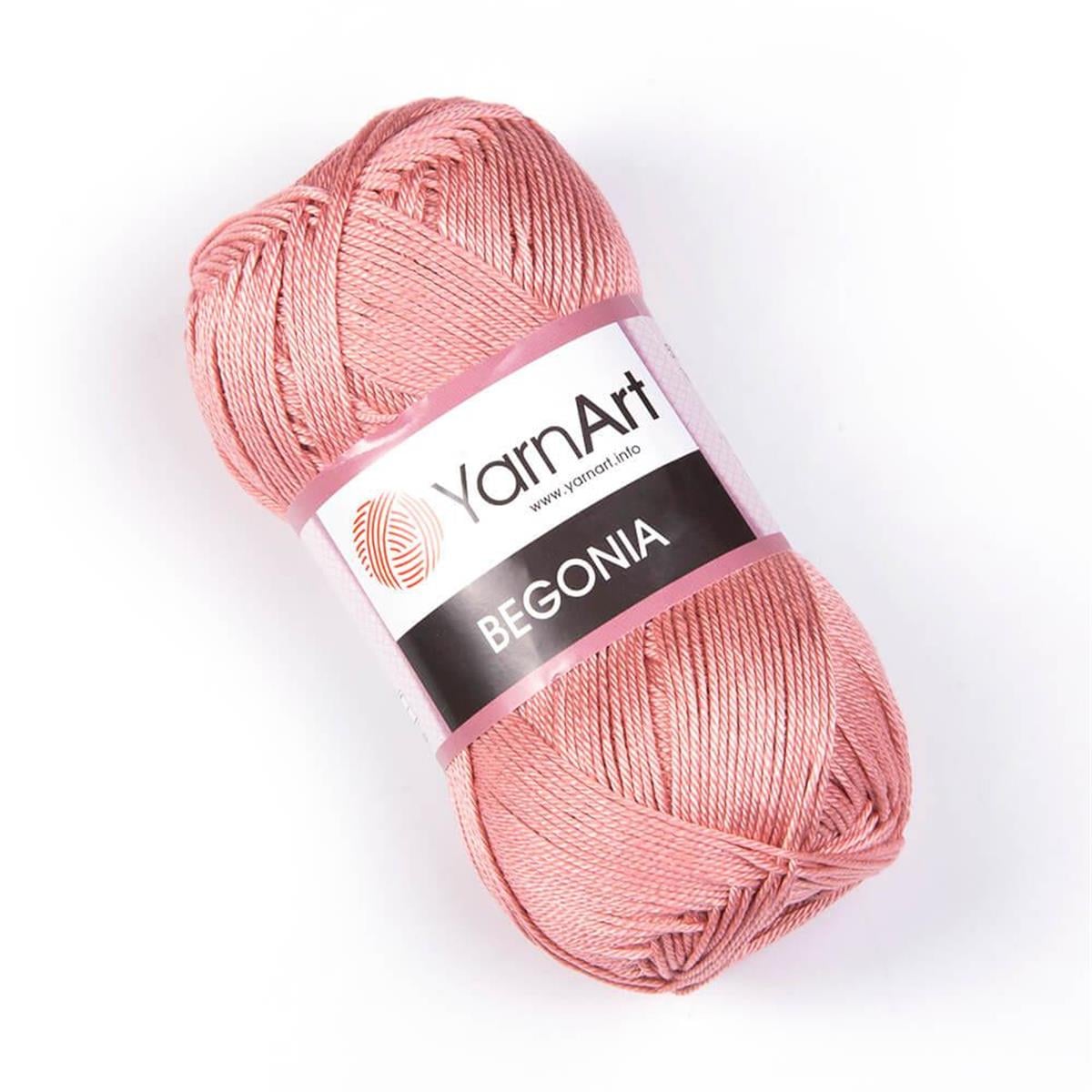 YarnArt Begonia Yarn 50g 4105 – 100% Mercerized Cotton Yarn for Knitting, Crochet, Baby & Summer Projects