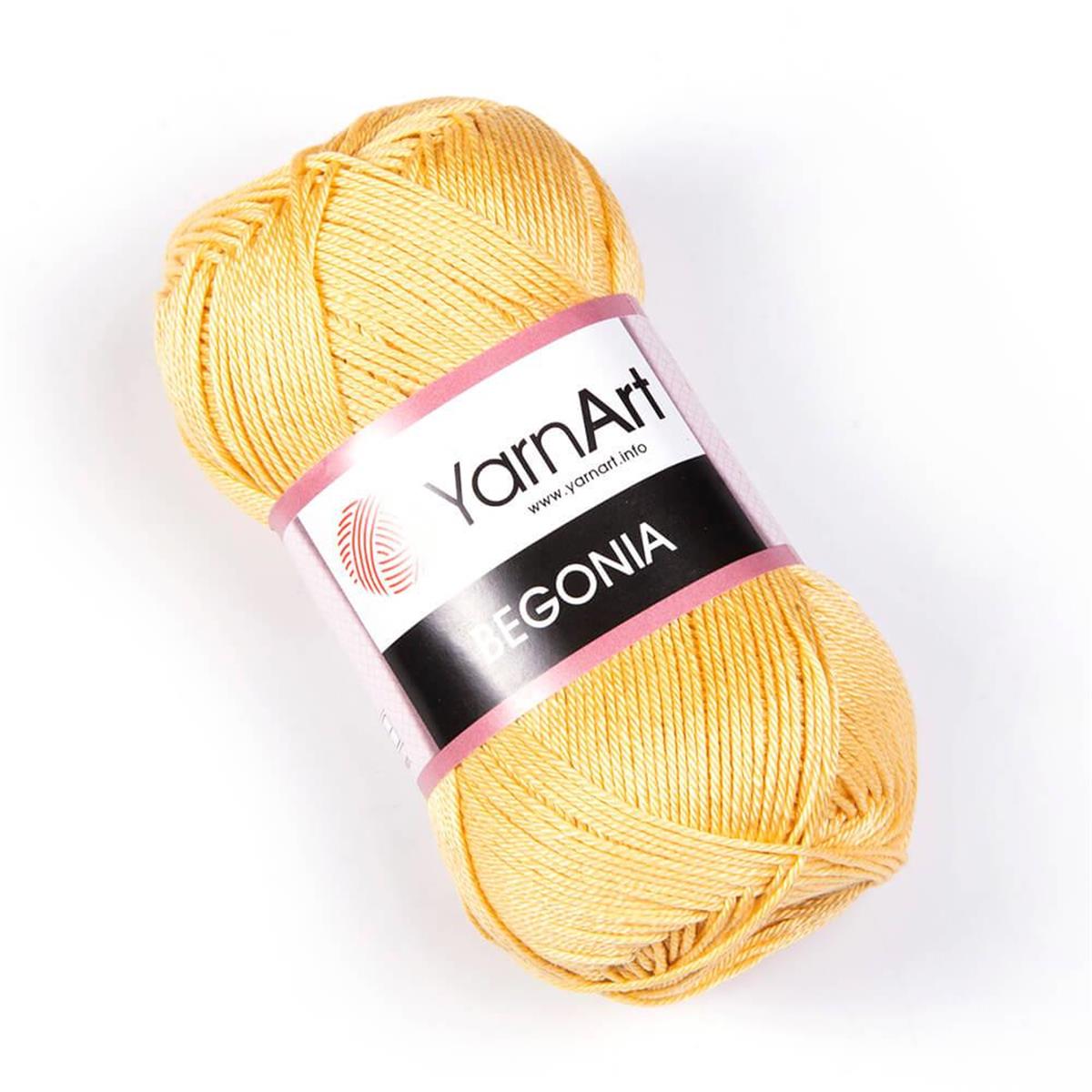YarnArt Begonia Yarn 50g 4653 – 100% Mercerized Cotton Yarn for Knitting, Crochet, Baby & Summer Projects