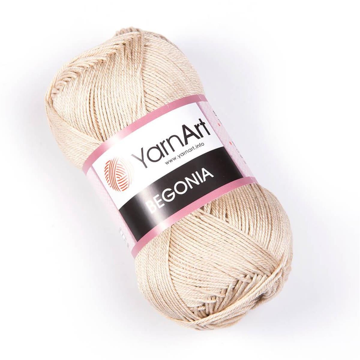 YarnArt Begonia Yarn 50g 4660 – 100% Mercerized Cotton Yarn for Knitting, Crochet, Baby & Summer Projects