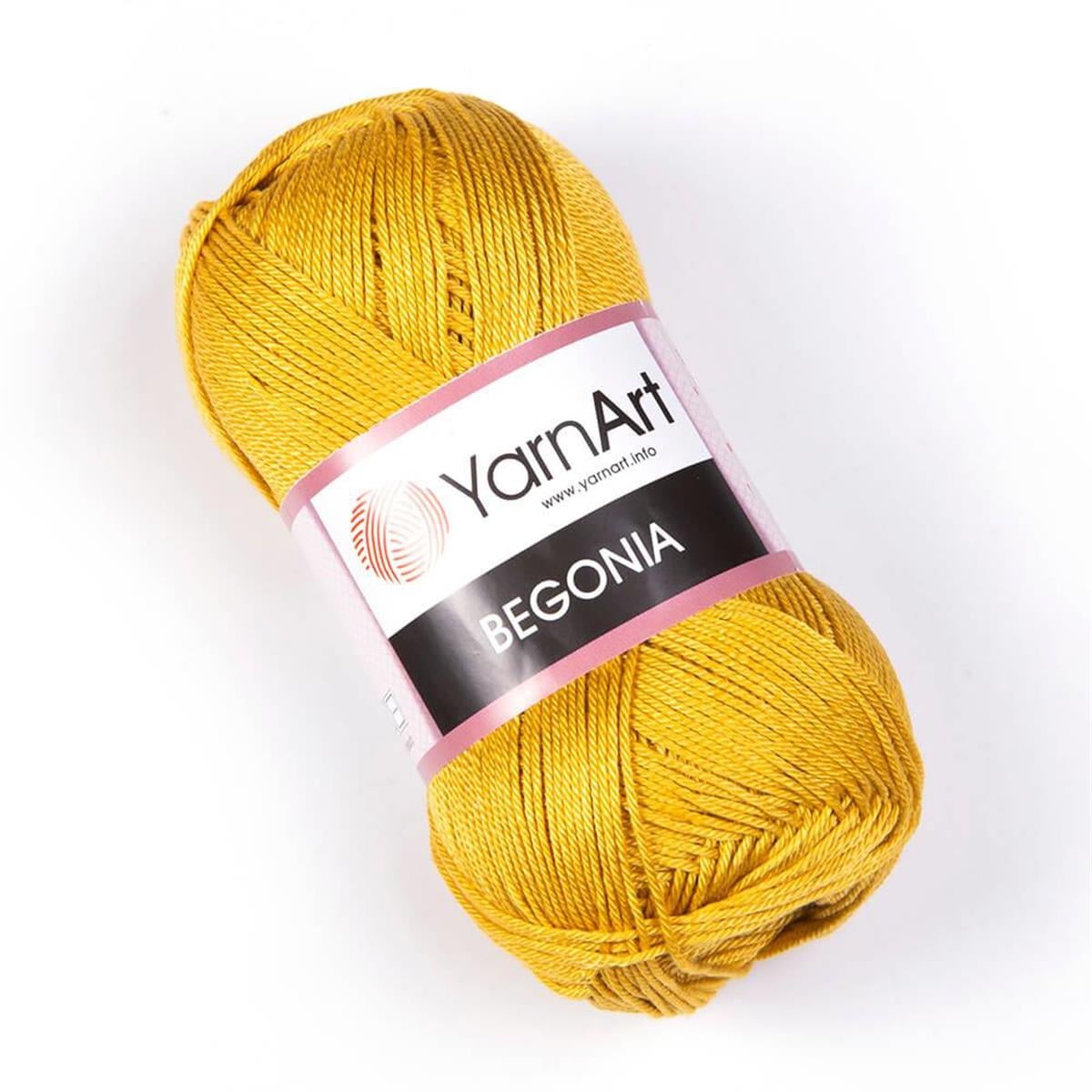 YarnArt Begonia Yarn 50g 4940 – 100% Mercerized Cotton Yarn for Knitting, Crochet, Baby & Summer Projects