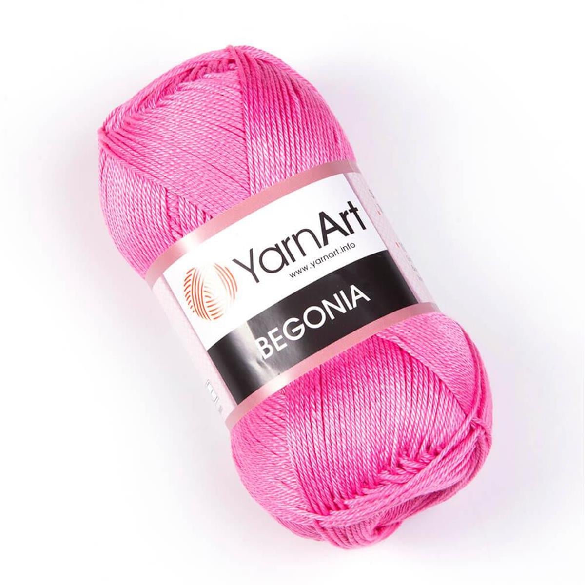YarnArt Begonia Yarn 50g 5001 – 100% Mercerized Cotton Yarn for Knitting, Crochet, Baby & Summer Projects