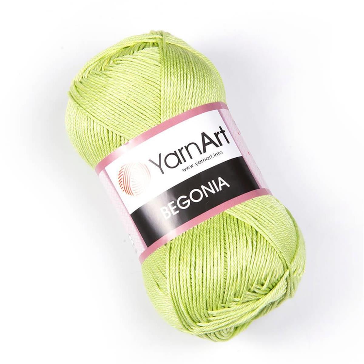 YarnArt Begonia Yarn 50g 5352 – 100% Mercerized Cotton Yarn for Knitting, Crochet, Baby & Summer Projects