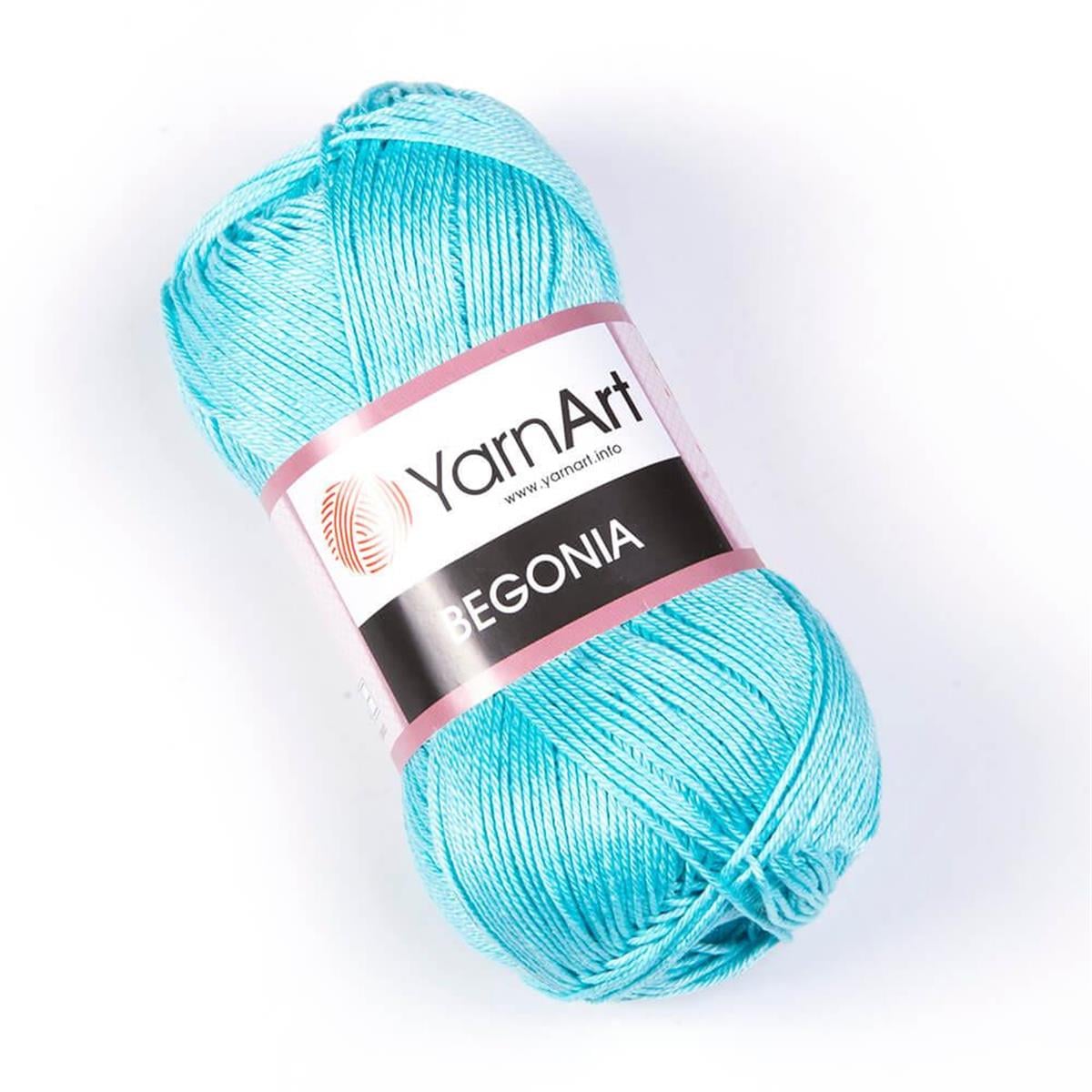 YarnArt Begonia Yarn 50g 5353 – 100% Mercerized Cotton Yarn for Knitting, Crochet, Baby & Summer Projects