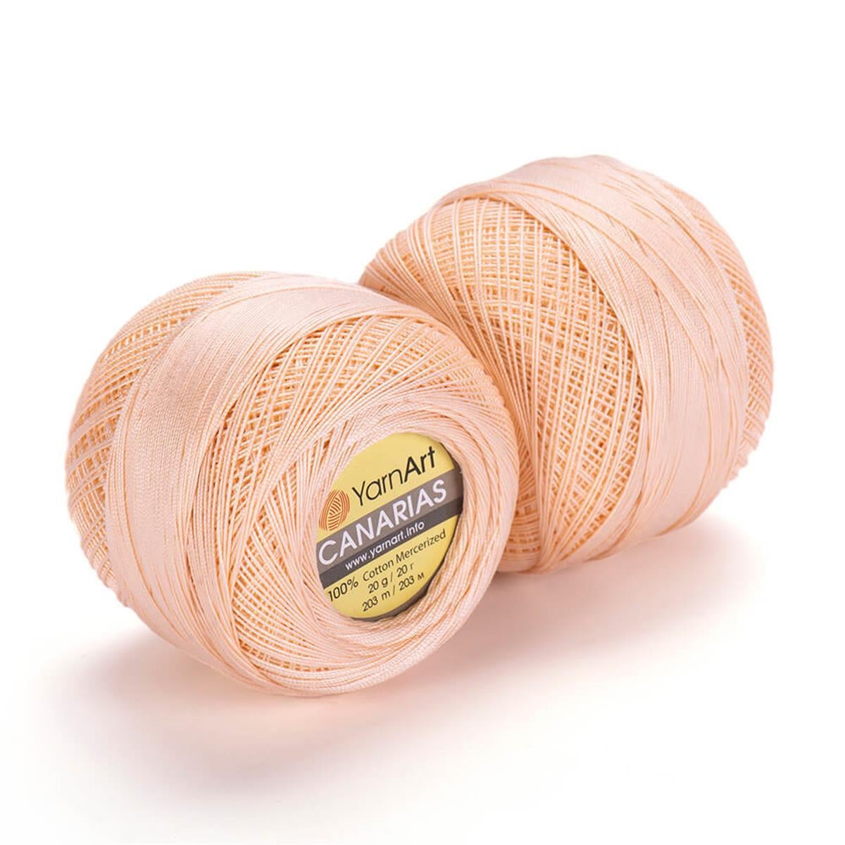 YarnArt Canarias Yarn 20g 5303 – Mercerized Cotton Lace Yarn for Crochet, Knitting & Summer Projects