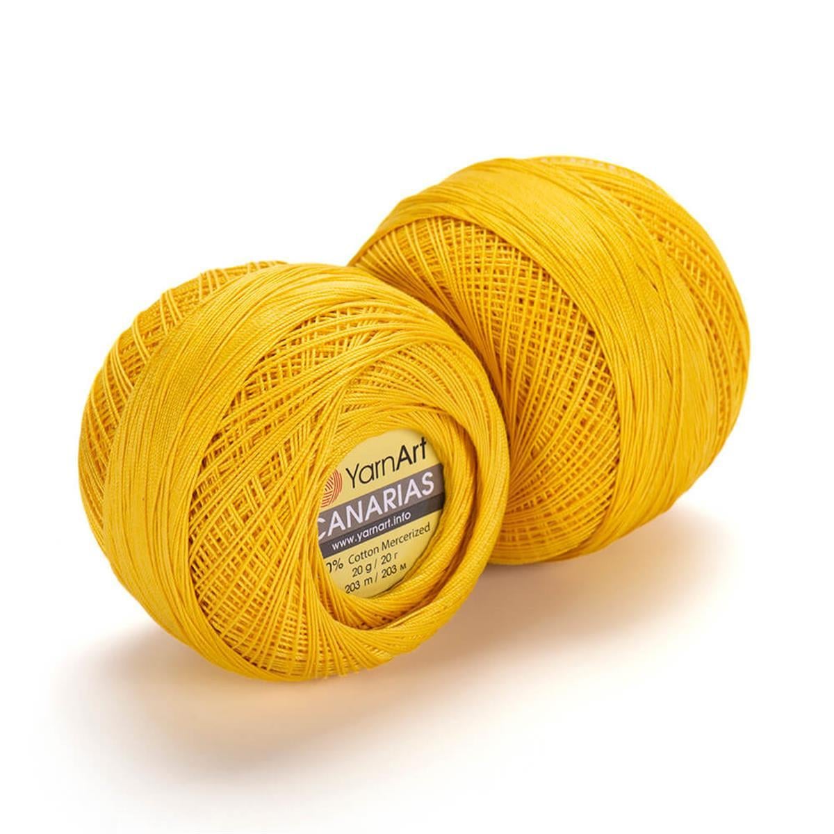 YarnArt Canarias Yarn 20g 6347 – Mercerized Cotton Lace Yarn for Crochet, Knitting & Summer Projects