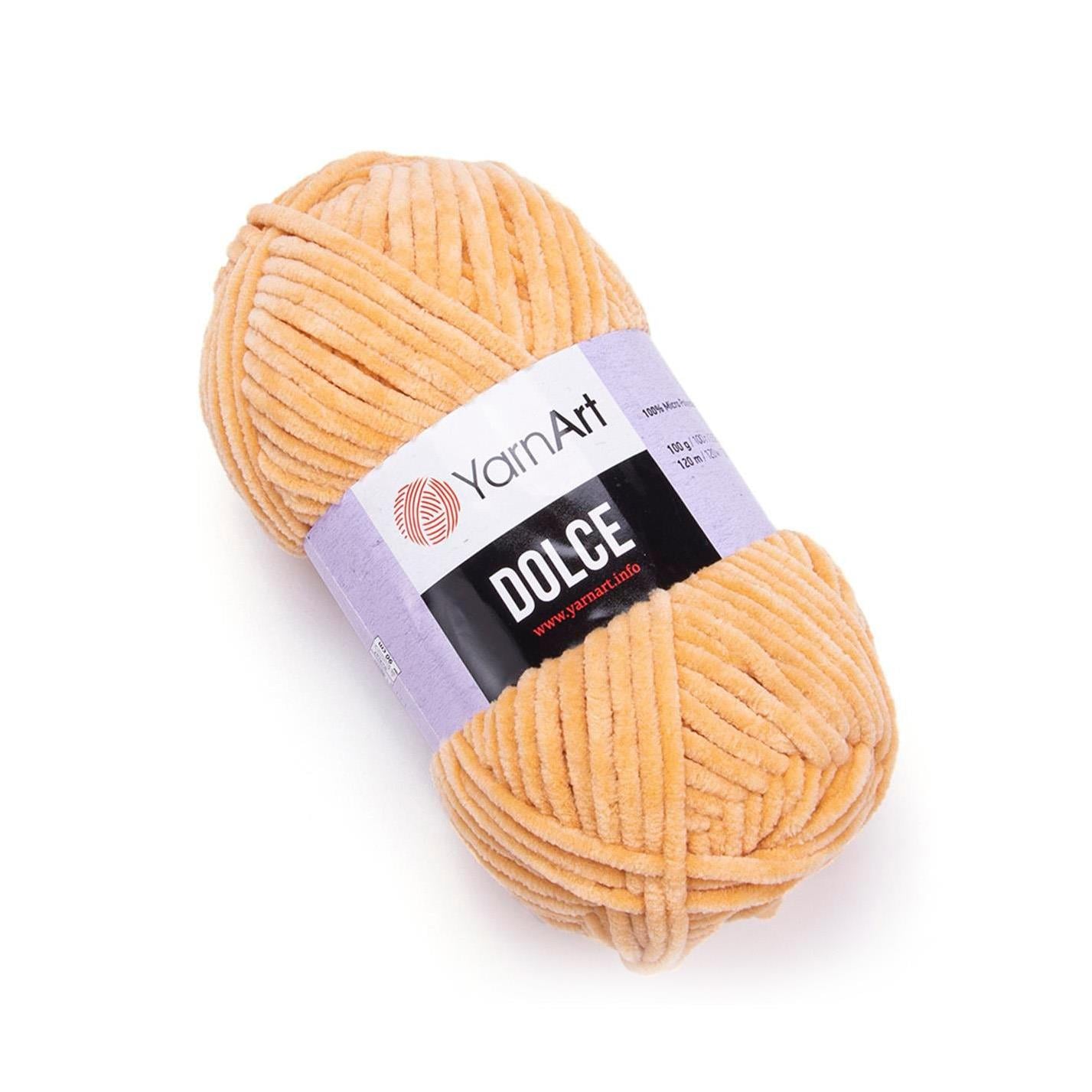 YarnArt Dolce Chenille Yarn 100g 855 – Super Soft Velvet Yarn for Amigurumi, Baby & Blanket Projects