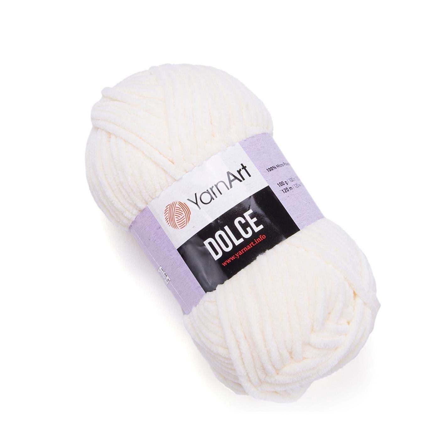 YarnArt Dolce Chenille Yarn 100g 856 – Super Soft Velvet Yarn for Amigurumi, Baby & Blanket Projects