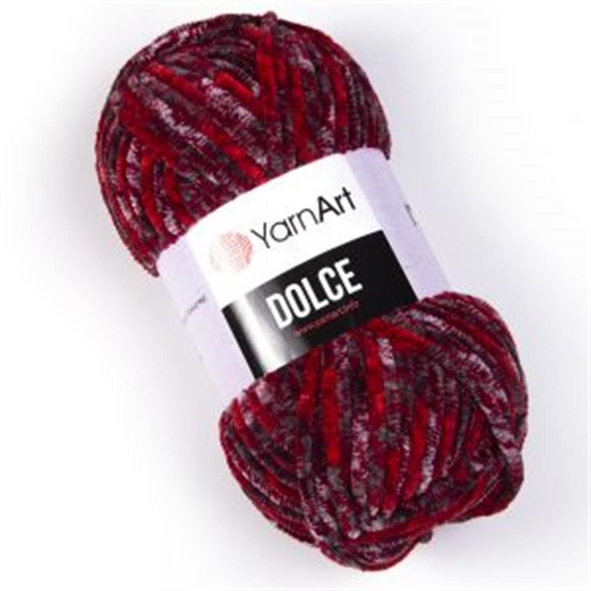 YarnArt Dolce Marbled Chenille Yarn 100g 805 – Super Soft Velvet Yarn for Amigurumi, Baby & Blanket Projects