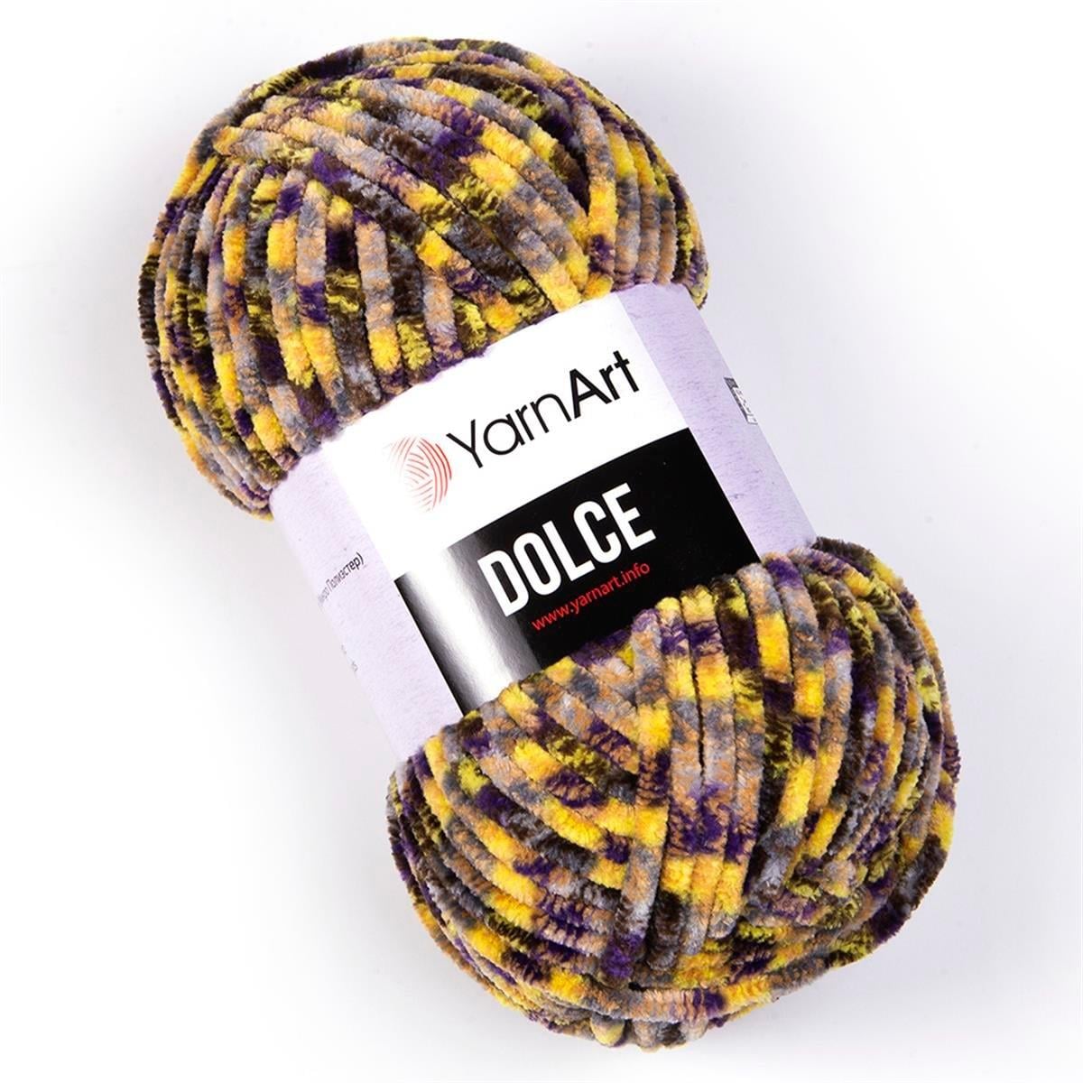YarnArt Dolce Marbled Chenille Yarn 100g 803 – Super Soft Velvet Yarn for Amigurumi, Baby & Blanket Projects