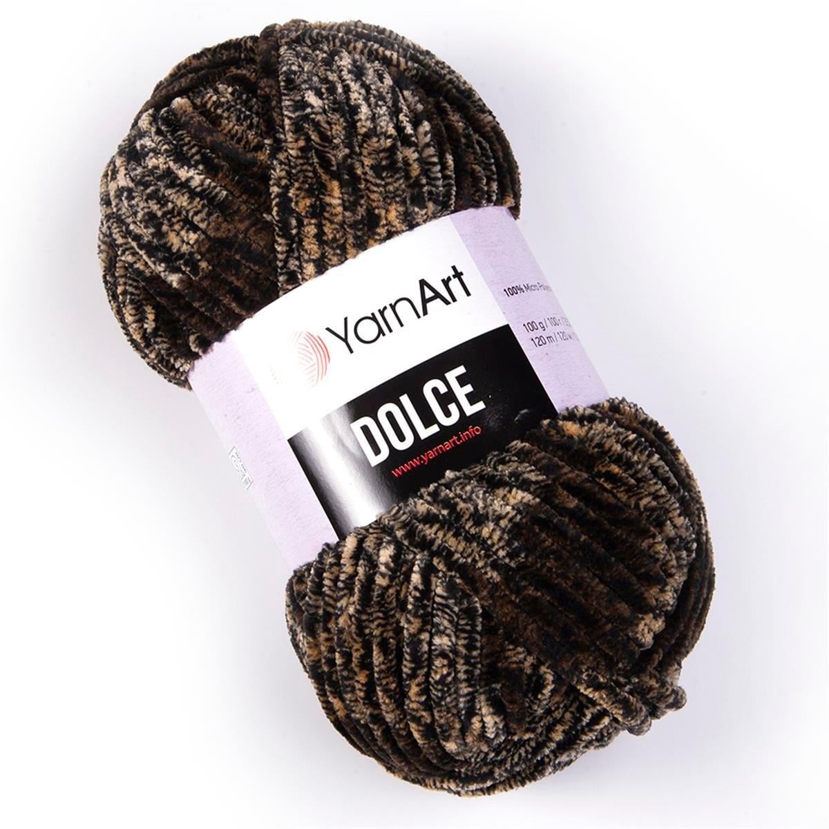 YarnArt Dolce Marbled Chenille Yarn 100g 807 – Super Soft Velvet Yarn for Amigurumi, Baby & Blanket Projects